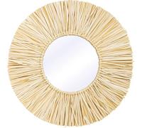 Iconik Interior Miroir Mural - Design Rond Boho Bali (60 cm) - Grel Bois Naturel
