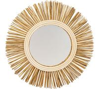 Iconik Interior Miroir Mural - Design Rond Boho Bali (60 cm) - Loi Bois Naturel