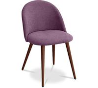 Iconik Interior Scandinavian Style Chaise de Salle à Manger - Tapissée en Tissu - Style scandinave - Evelyne Violet