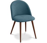 Iconik Interior Scandinavian Style Chaise de Salle à Manger - Tapissée en Tissu - Style scandinave - Evelyne Turquoise