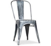Iconik Interior Tolix Style Chaise de Salle à Manger - Design Industriel - Acier - Nouvelle édition - Stylix Industriel