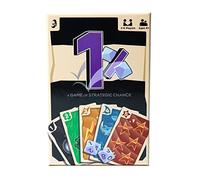 Iconiq Studios 1 % - Un pour cent - Un jeu de chance stratégique - Adapté aux familles et à tous les âges - Jeux de fête - Jeux de cartes - 2 jeux de cartes - 2 jeux et 2 dés - Amusant rapidement