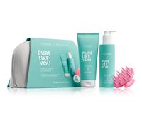 ICONIQUE Professional PURE LIKE YOU Set Shampoo 250 ml Scrub 200 ml BrushArt Massage Brush Coffret cadeau cheveux et cuir chevelu