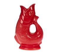 Iconique Rouge Carafe Poisson Grand | 28 cm 1,4 L Glug Jug | Design emblématique Vase Poisson | Disponible Dans Une Large Gamme De Couleurs Et En Deux Formats 1,4 L et 750 ml