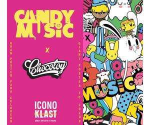 ICONOKLAST CANDY MUSIC x Chocotoy POSTER GÉANT À COLORIER