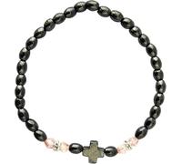 IconsGr Corde de prière chrétienne orthodoxe Komboskoini faite à la main en hématite avec croix