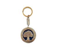 IconsGr Porte-clefs Bouclier Ancien Coin Bouclier Olivier Bleu, doré, L