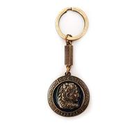 IconsGr Porte-clés Antique Bouclier de Monnaie Alexander Le Grand et Le Soleil de la Vergine Bleu