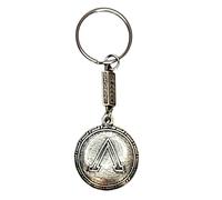 IconsGr Porte-clés avec bouclier spartiate grec antique zamak 300 Leonidas couleur argent (C2), Argenté., L
