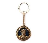 IconsGr Porte-clés avec pièce de Monnaie Ancienne Zeus Bouclier Dieu Zeus Bleu