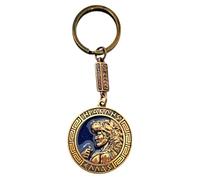 IconsGr Porte-clés Pégase avec pièce de Monnaie Ancienne Hercules Bouclier Bleu