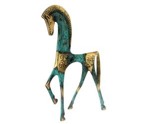 IconsGr Statue de musée en bronze grec antique réplique du cheval de l'époque géométrique (121)