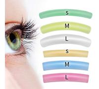 ICONSIGN 6 paires pads en silicone pour des cils admirablement rehaussés Lash Lift Curlers Silicone Eye Shield (forme: plat et demi-cylindre Taille: S, M, L)