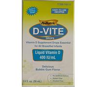 ICOOFLY Vitamine D liquide pédiatrique D-Vite 400 UI/ml (50 ml) - Saveur Bubble Gum