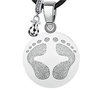 ICOOM Bola de grossesse avec Cordon et Grelot Collier pour Femme Enceinte clochette Pendentif harmony ball Appeleur d’anges Bijou musicale Carillon Boule pour Maternité Cadeau