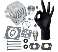 ICOOYO Kit piston cylindre pour Stihl FS38 2-Mix,FS55 2-Mix,FS55R 2-Mix, HS45 2-Mix,HS52,(M10 Version) 4140 020 1206
