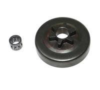 ICOOYO Pignon de Tambour d'embrayage (3/8"-6) pour Alpina 35, 40, 330, 380, 432, 438, 482, Euro 35, 40, 45, Castor 330, 380, 432, 438, CX35, CX40, CX45, 4121200