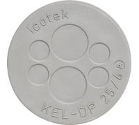 Icotek KEL-DP 25/4 Plaque Passe-câble Ø de Serrage (Max.) 8 mm Élastomère Gris 1 pièce