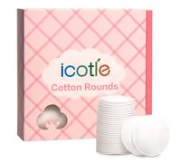 ICOTLE Lot de 210 tampons en coton de qualité supérieure pour le visage, 100 % coton, non pelucheux, design double face pour le nettoyage quotidien, les soins de la peau et le retrait du vernis à