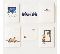 iCOUNT Cartes de vœux de Noël avec enveloppe | Lot de 6 motifs différents cartons de Noël perforés au laser | Cartes de Noël élégantes 15,5 x 17 cm Cartes de Noël avec enveloppes de Noël