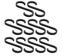 iCovalescent 10 Pièces Crochet Torchon, Crochets en S, Accroche Torchon, Multifonctions pour Cuisine, Salle de Bain (Noir)