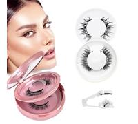 iCovalescent 2 Paar Magnetische Wimpern, Wimpern Magnetisch Natürlicher Look mit Applikator, Magnetwimpern Set Geschenk für Frauen Partys