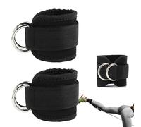 iCovalescent 2 Pièces Sangle Cheville Musculation Poulie, Ankle Straps pour Sport, Sangle Musculation, Entraînement des Fessiers,Sangle de Tirage Musculation,Accessoires de Fitness (Noir)