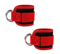 iCovalescent 2 Pièces Sangle Cheville Musculation Poulie, Ankle Straps pour Sport, Sangle Musculation, Entraînement des Fessiers, Sangle de Tirage Musculation, Accessoires de Fitness (Rouge)