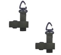 iCovalescent 2 Pièces Supports de Gants, Porte Gants Tactique, Crochet de Gant Réglable, Pince à Glove Clip Multi-Usages, Mousqueton Tactique, pour Gants de Travail(Vert Kaki)