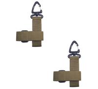 iCovalescent 2 Pièces Supports de Gants, Porte Gants Tactique, Crochet de Gant Réglable, Pince à Glove Clip Multi-Usages, Mousqueton Tactique, pour Gants de Travail(Kaki)