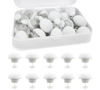 iCovalescent 20 Pcs Pince Couette, Lot de Supports de Couette avec Boîte de Rangement, Clips de Fixation Champignons Épingles à Couette avec Bouton Ronds pour Housse de Couette