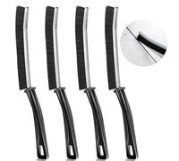 iCovalescent 4 pièces Crevice Gap Cleaning Brush, Multifonction Brosse Nettoyage avec Poignée pour Salle de Bain, Toilettes, Cuisine, fenêtre, Porte et suceur Plat(Noir)