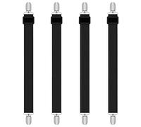 iCovalescent 4 Pièces Tendeur Drap Housse Lit Drap Réglable, pour Drap De Lit, Attache pour Draps, Matelas, Planche à Repasser ou Canapé (Noir)