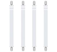 iCovalescent 4 Pièces Tendeur Drap Housse Lit Drap Réglable, pour Drap De Lit, Attache pour Draps, Matelas, Planche à Repasser ou Canapé (Blanc)