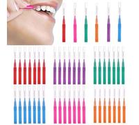 iCovalescent 48 Pcs Gum Brossette Interdentaire, Intervalles de Nettoyage, Brossettes Interdentaire, Outil de Nettoyage Dentaire, Maintien de la Santé Bucco-Dentaire(6.5cm)