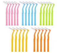 iCovalescent 50 Pcs Brossettes Interdentaire, Brosse interdentaire en forme de L avec poignée, Brosse Interdentaire Outil de Nettoyage de Dents pour Inter Dentaire Hygiène Interdentaire