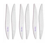 iCovalescent 6 Pcs Limes a Ongles Professionnelle, Lime a Ongles 100/180 Double Face Lavable, Lime a Ongle Idéal pour Les Salons De Manucure, Le Diy Nail Art à La Maison