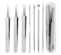 iCovalescent 7 Pièces Extracteur Point Noir, Pince a Point Noir, Acier Inoxydable Enlever Point Noir Outils pour le Visage