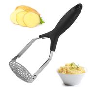 iCovalescent Presse Puree Manuel, avec Antidérapant Manche, Presse-Purée en Acier Inoxydable, Pliable Broyeur de Pommes, Presse-Légumes pour Pommes de Terre, Confitures, Légumes et Fruits