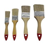 iCovalescent Set de pinceaux Plats 4 pièces, Ensemble de pinceaux à Peindre avec Manche Bois, pour Travaux de Peinture avec Peintures et Vernis(1", 1,5", 2", 2,5")