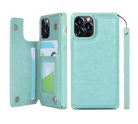ICOVERCASE compatible avec l'iPhone 12/12 Bote de tlphone de portefeuille Pro avec support de carte pour femmes Blocage RFID Bloque en cuir PU