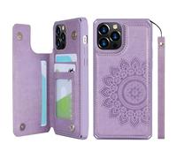 ICOVERCASE compatible avec l'iPhone 12/12 Bote de tlphone de portefeuille Pro avec support de carte RFID Blocage en cuir en cuir PU Bobine (Ma