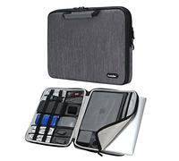 iCozzier 15-15.6 Pouces Poignée Accessoires électroniques Sangle Sacoche Sacoche Housse de Protection pour Ordinateur 15" Housse/Pro Retina - Gris