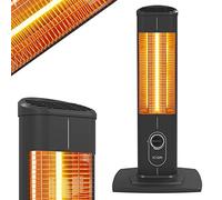 ICQN Chauffage Electrique à Infrarouge, Tube Carbone,1500W, 2 niveaux, Chauffage Interieur et Exterieur Terrasse, Chauffage d'Appoint Econome Sans CO₂