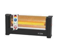 ICQN IQ.0900.APW Radiateur infrarouge sur pied pour pièces jusqu'à 9 m² 900 W IP20 Chauffage électrique 1,5 m Câble chauffant pour bureau ou maison Chauffage infrarouge