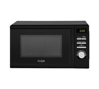 ICQN Micro-ondes solo, 20 l, 700 W, 5 niveaux de puissance, 8 programmes automatiques, fonction minuterie numérique, poids et décongélation programmée, sécurité enfant, plateau tournant en verre (25,5