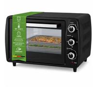 ICQN Mini Four Électrique Compact 15L, 1200W, Minuterie 60 min, 3 Fonctions de Cuisson, 90-230°C, Anthracite