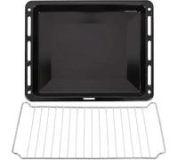 ICQN Kit de grilles de cuisson 455 x 375 x 30 mm pour four | émaillé | poêle à graisse | grille de cuisson | grille de four | Bosch Siemens Neff Gorenje |