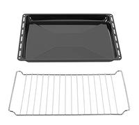 ICQN Kit de grilles de cuisson 455 x 375 x 30 mm pour four | émaillé | poêle à graisse | grille de cuisson | grille de four | Bosch Siemens Neff Gorenje |