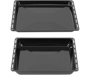 ICQN Set Plaques de Four 46,5 × 37,5 cm - 30 mm + 60 mm, Compatibles avec Siemens, Bosch, Beko, Constructa, Neff & Amica, Plaques Émaillées Profondes